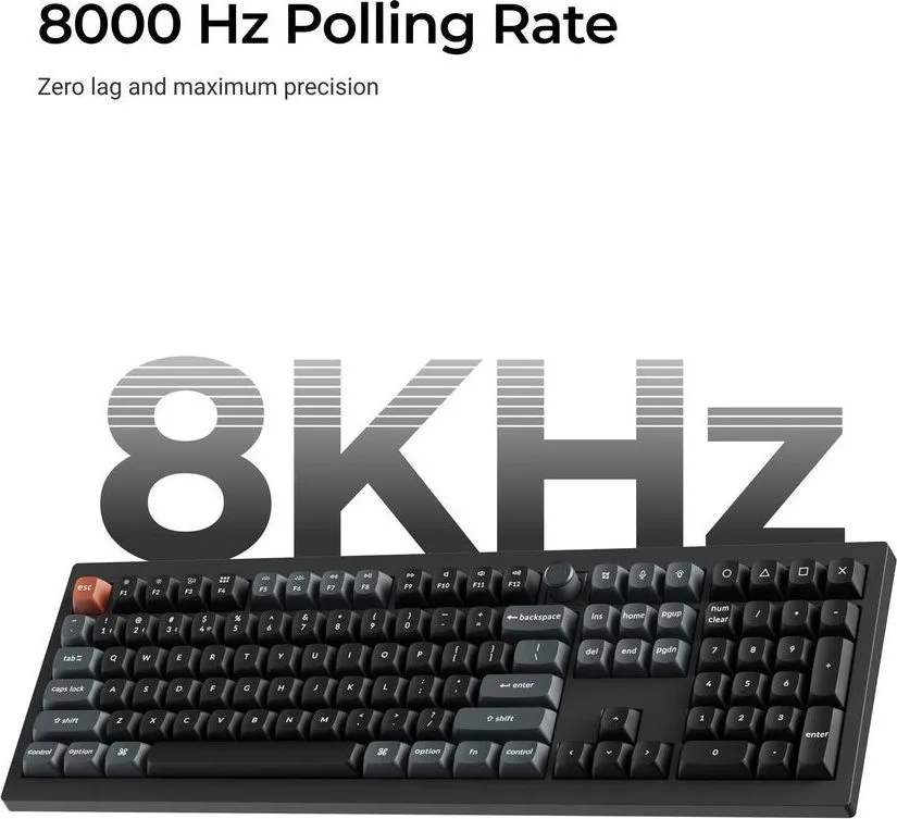 Keychron V6 Ultra (V6U-D3) QMK/VIA 8K Wireless Custom Mechanical Keyboard Brown Switch RGB 100% US — εικόνα 4