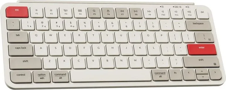 Keychron B1 Pro (B1P-K13) Ultraslim Mini Wireless BT Keyboard ZMK Online customize Retro Red 75% US — εικόνα 2