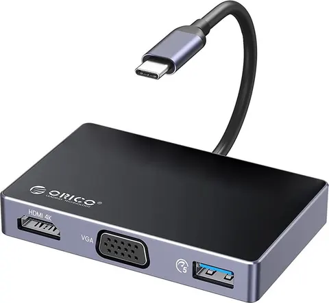 ORICO docking station DM-5P, 5 θυρών, USB-C σύνδεση, 100W PD, 4K, μαύρο