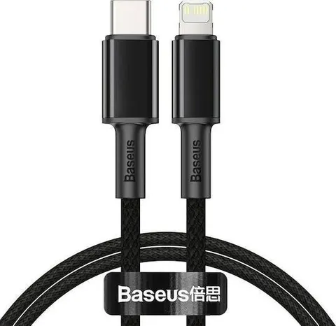 BASEUS High Density, καλώδιο ΓΡΗΓΟΡΗΣ φόρτισης, Type-C ΣΕ Lightning, 20W, 2m, μαύρο