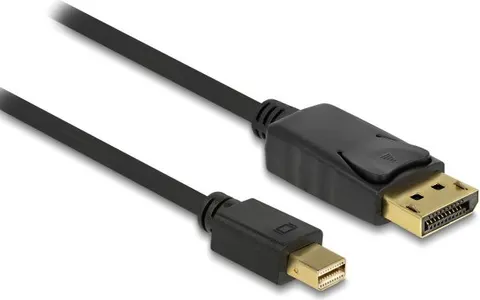 DELOCK καλώδιο mini DisplayPort σε DisplayPort 82698, 4K/60Hz, 21.6 Gbps, 1m, μαύρο