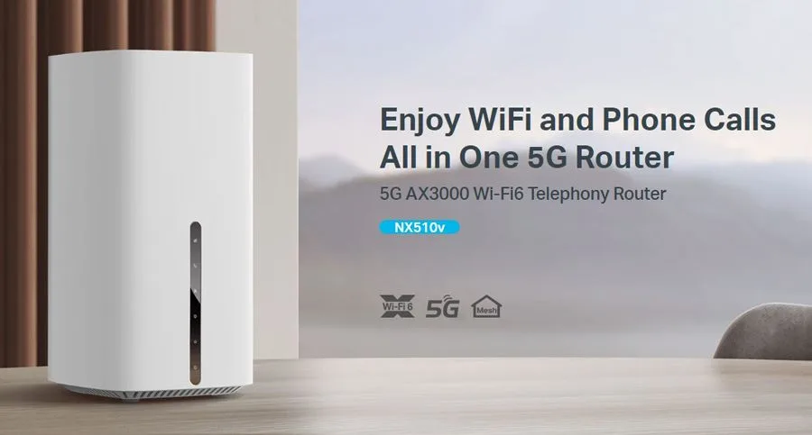 TP-LINK Router NX510V με θύρα τηλεφώνου, 5G, WiFi 6, 3000Mbps, V.1.0 — εικόνα 2