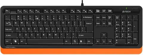 A4TECH πληκτρολόγιο FK10 Μαυρο/πορτοκαλι