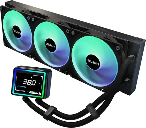 ASROCK Challenger 360 Digital ARGB AIO Liquid CPU Cooler 360mm Black