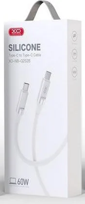 XO NB-Q252B PD 60W Type-C ΣΕ Type-C Liquid καλώδιο φόρτισης ΣΙΛΙΚΟΝΗΣ, λευκό — εικόνα 2