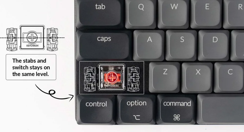 Keychron K3 V3 (K3X-B1) QMK Wireless Mechanical Keyboard Red Switch RGB 75% US Layout — εικόνα 7