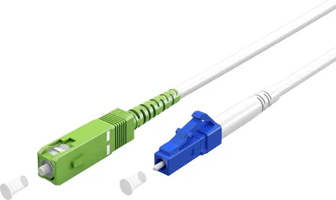 GOOBAY καλώδιο οπτικής ίνας SC-APC σε LC-UPC 59611, Singlemode OS2, 5m, λευκό