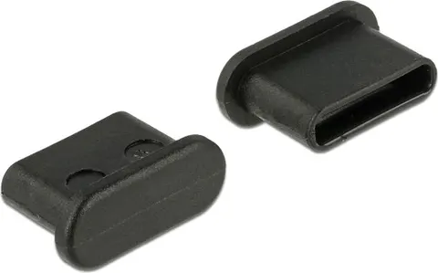 DELOCK κάλυμμα προστασίας για θύρα USB-C 64014, μαύρο, 10τμχ