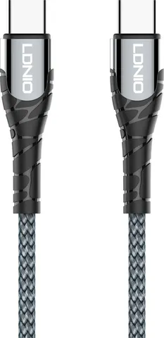 LDNIO καλώδιο USB-C σε USB-C LC101, 65W PD, 1m, γκρι