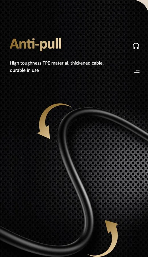 USAMS earphones με μικρόφωνο US-SJ482, USB-C σύνδεση, Φ10mm, 1.2m, μαύρα — εικόνα 4