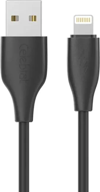 CELEBRAT καλώδιο Lightning σε USB CB-31, 3A, 480Mbps, 1m, μαύρο — εικόνα 3