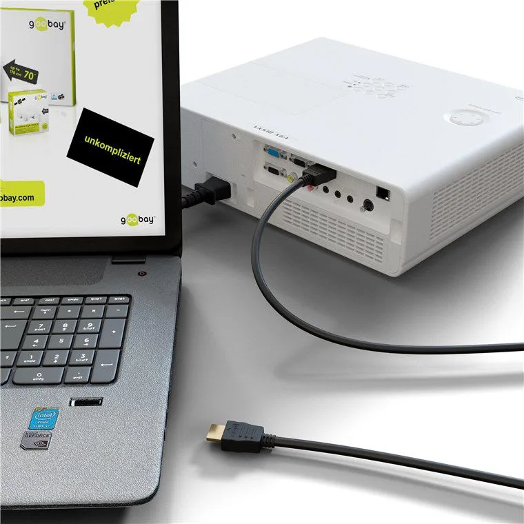 GOOBAY καλώδιο HDMI 2.0 61161 με Ethernet, 4K/60Hz, 18 Gbps, 5m, μαύρο — εικόνα 3