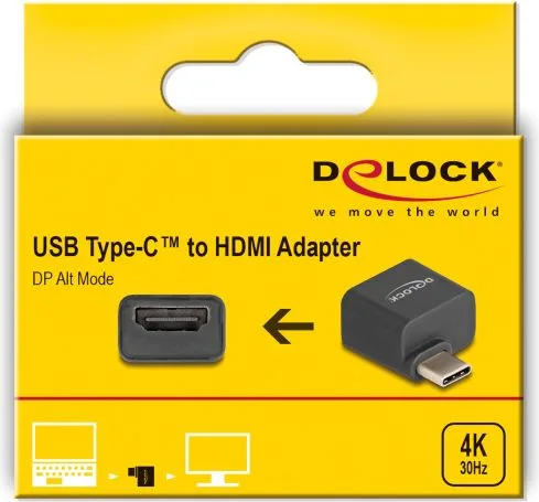 DELOCK αντάπτορας USB-C σε HDMI 64256, 4K/30Hz, μαύρος — εικόνα 5