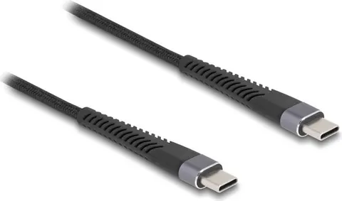 DELOCK καλώδιο USB-C 81124, 60W, 480Mbps, 1m, μαύρο