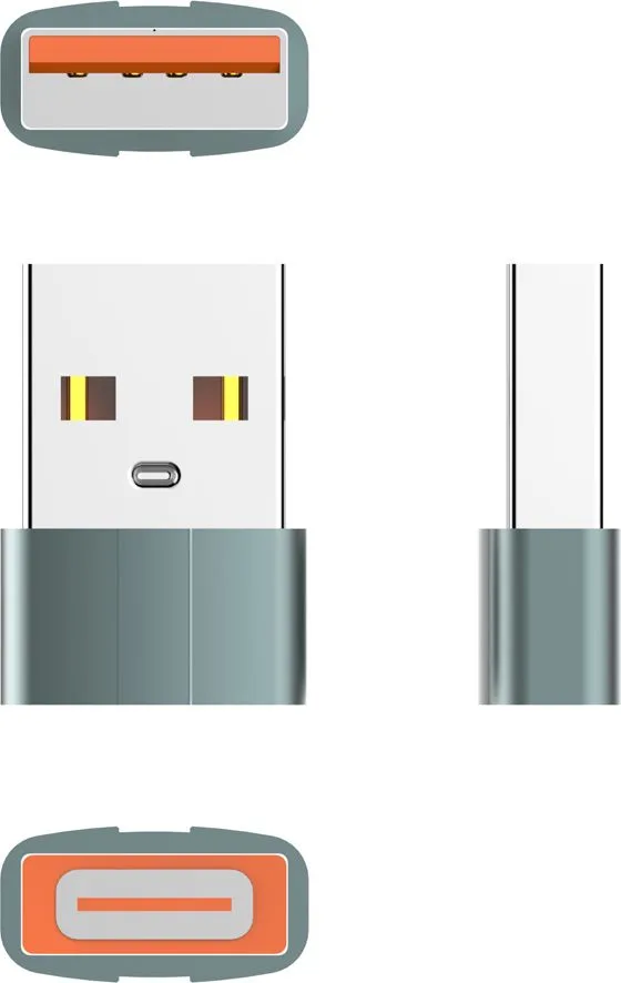 LDNIO αντάπτορας USB σε USB-C LC150, αρσενικό σε θηλυκό, γκρι — εικόνα 7