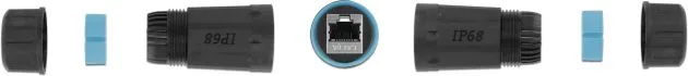 DELOCK αδιάβροχος αμφίδρομος σύνδεσμος RJ45 Cat.6A 86693, μπλε — εικόνα 3