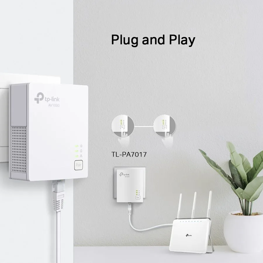 TP-LINK Powerline Starter Kit TL-PA7017, AV1000 Gigabit, Ver. 4.0 — εικόνα 6