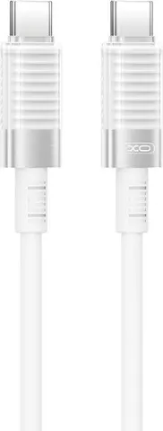 XO NB-Q282B καλώδιο ΣΙΛΙΚΟΝΗΣ Type-C ΣΕ Type-C 60W, λευκό