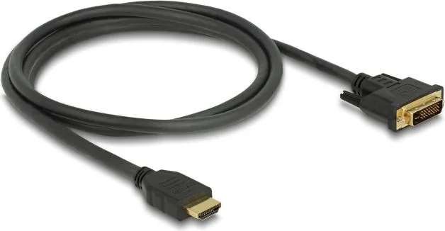 DELOCK καλώδιο HDMI σε DVI 85653, 2K/60Hz, 7.92 Gbps, 1.5m, μαύρο — εικόνα 2