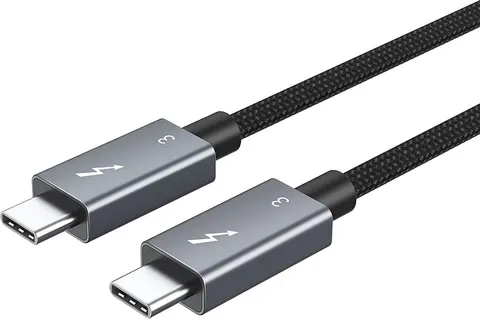 CABLETIME καλώδιο USB-C σε USB-C CT-C160-U31-TB3, 100W, 40Gbps, 4K/60Hz, 0.5m, μαύρο