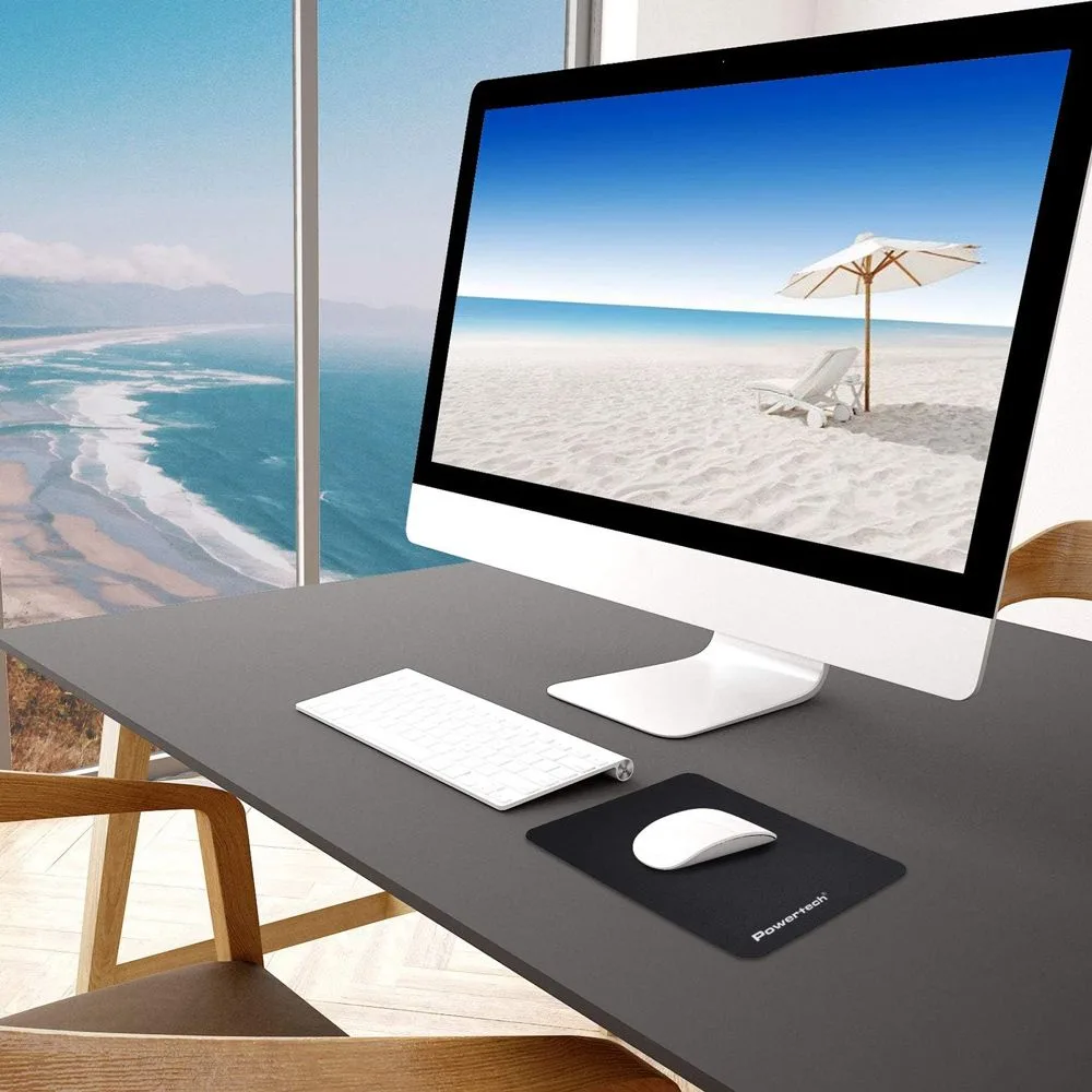 POWERTECH mouse pad PT-1292, 20x18cm, μαύρο — εικόνα 2