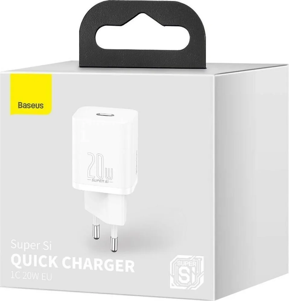 BASEUS Super SI φορτιστής ΓΡΗΓΟΡΗΣ φόρτισης, 20W, ΛΕΥΚΟΣ — εικόνα 3