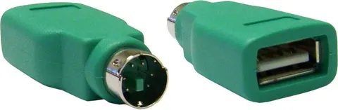 POWERTECH αντάπτορας USB 2.0 θηλυκό σε PS2 αρσενικό CAB-U021, πράσινος