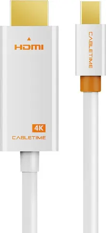 CABLETIME καλώδιο mini DisplayPort σε HDMI CT-AV588-03G4K, 4K/30Hz, 1m, λευκό
