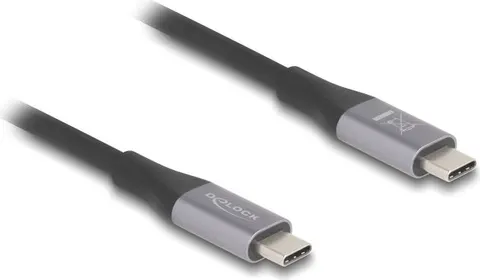 DELOCK καλώδιο USB-C 81192, 240W, 40 Gbps, 8K, 2m, E-Marker, μαύρο