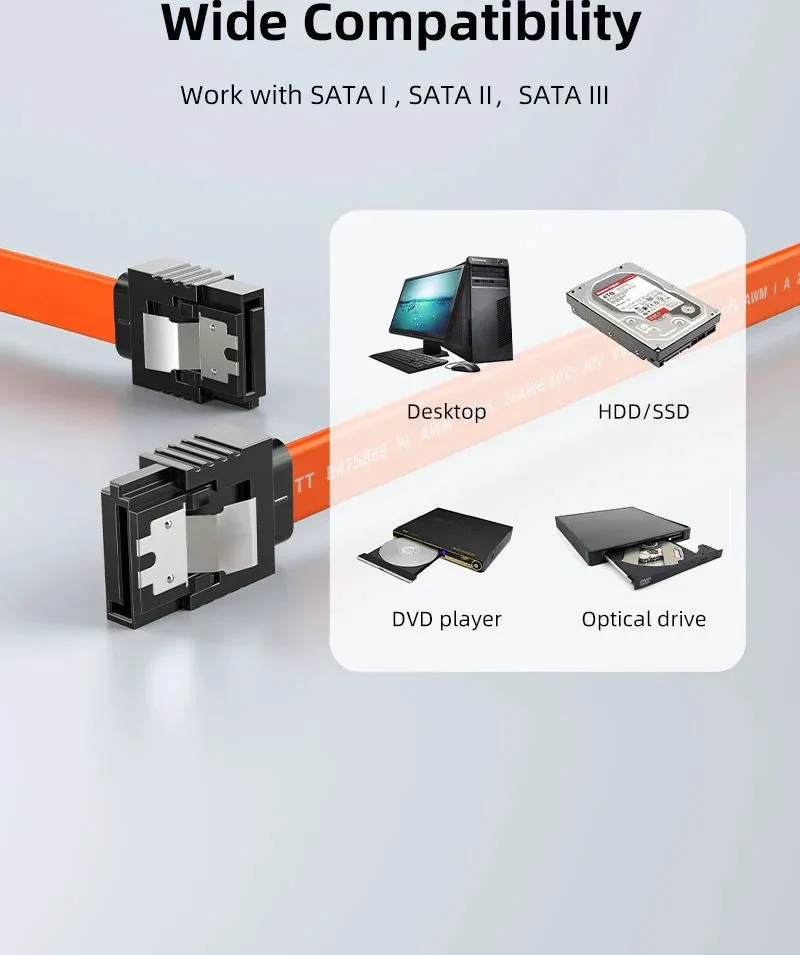 CABLETIME καλώδιο SATA III CT-SATA3, 6Gbps, 0.50m, πορτοκαλί — εικόνα 7