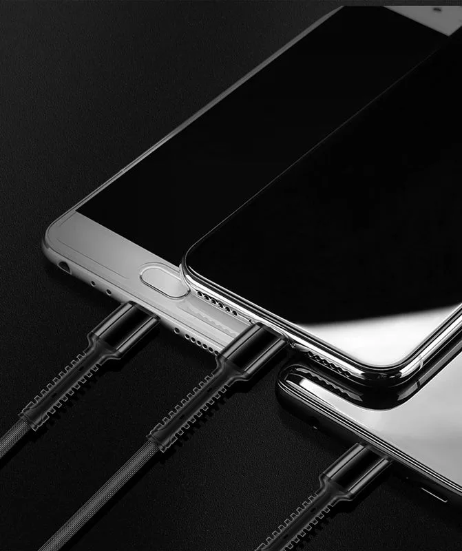LDNIO καλώδιο USB σε USB-C/Lightning/Micro USB LC93, 3.4A, 1.2m, γκρι — εικόνα 2