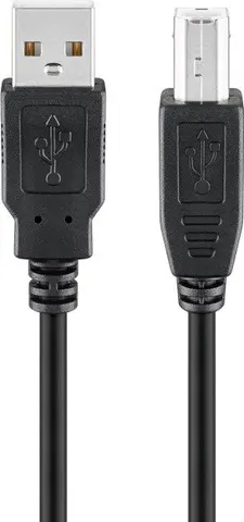 GOOBAY καλώδιο USB σε USB Type B 95129, 0.25m, 480Mbps, μαύρο