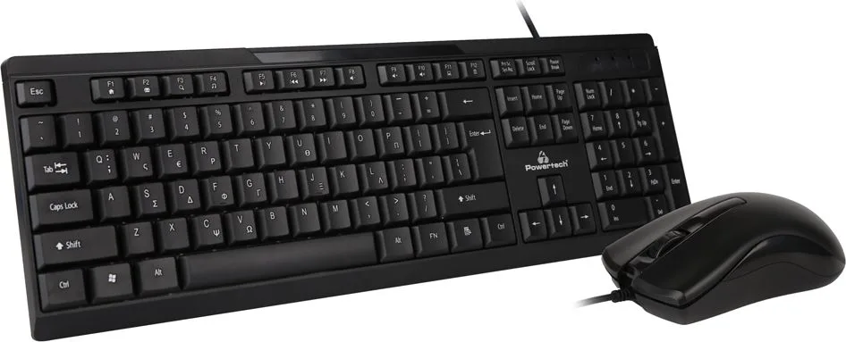 POWERTECH set ποντίκι & πληκτρολόγιο PT-1068, ενσύρματο, 1000DPI, μαύρο — εικόνα 2