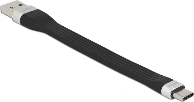 DELOCK καλώδιο USB 3.2 σε USB-C 85771, 3A, 5Gbps, FPC, 13.5cm, μαύρο — εικόνα 2