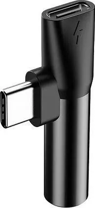 BASEUS L41, αντάπτορας, Type-C ΣΕ Type-C + 3.5mm ΘΥΛΗΚΟ, μαύρο