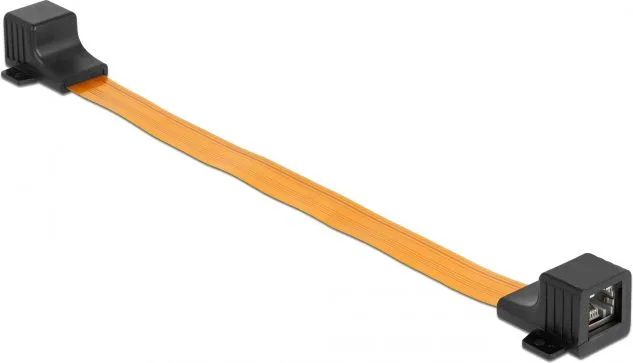 POWERTECH καλώδιο RJ45 θηλυκό CAB-W047, Cat 6 U/UTP, 30cm, κίτρινο — εικόνα 3