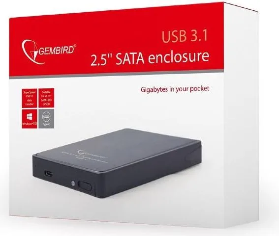 GEMBIRD ΘΗΚΗ USB 3.1 2.5 enclosure, Type-C — εικόνα 4