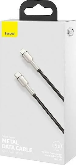 BASEUS Cafule καλώδιο φόρτισης, Type-C ΣΕ Lightning, 20W, 1M, μαύρο — εικόνα 3