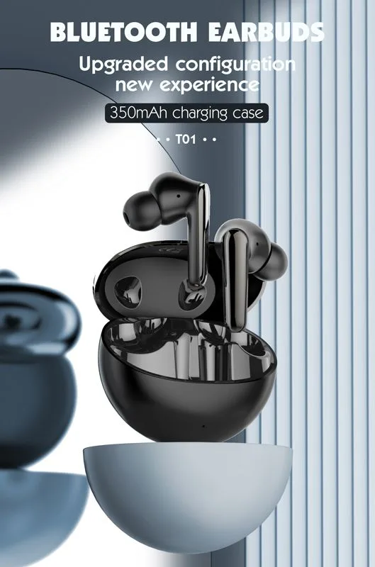 LDNIO earphones με θήκη φόρτισης T01, True Wireless, HiFi, Φ10mm, χρυσά — εικόνα 2
