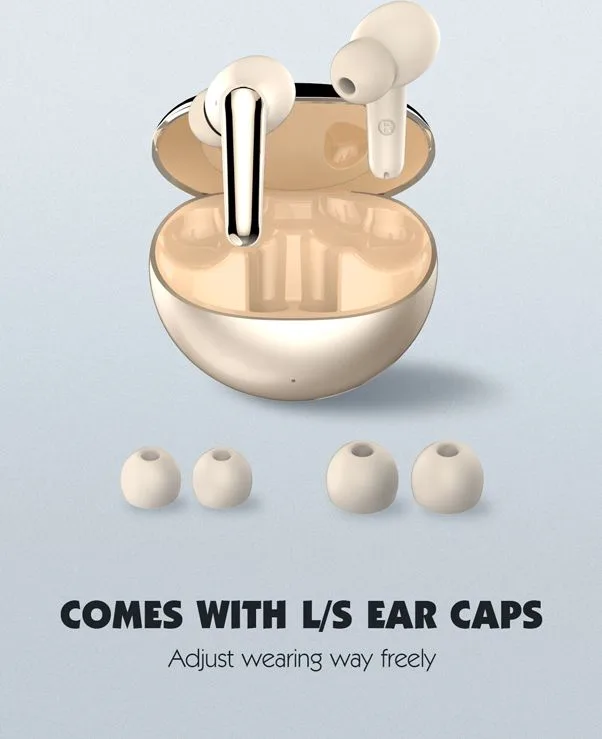 LDNIO earphones με θήκη φόρτισης T01, True Wireless, HiFi, Φ10mm, χρυσά — εικόνα 6