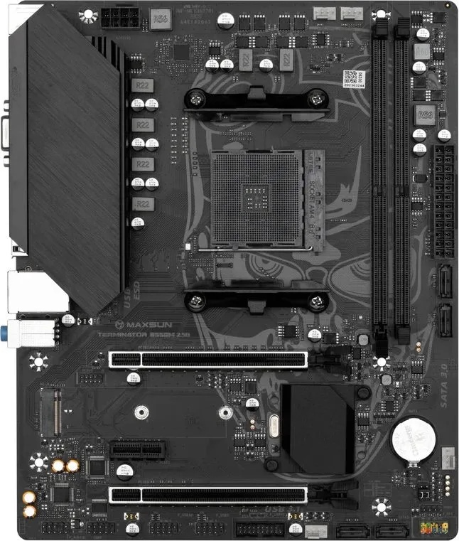 MAXSUN μητρική Terminator B550M 2.5G, 2x DDR4, AM4, USB 3.2, 2.5G LAN, M-ATX — εικόνα 3