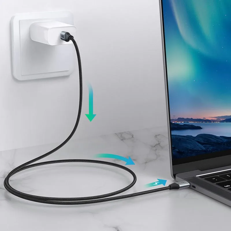 CABLETIME καλώδιο USB-C CMCM60W, 60W PD, 480Mbps, 1m, μαύρο — εικόνα 4
