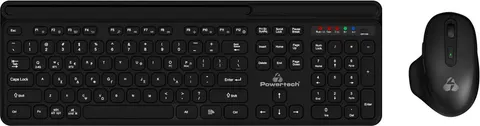 POWERTECH set ποντίκι & πληκτρολόγιο PT-1154, 2.4GHz & Bluetooth, μαύρο