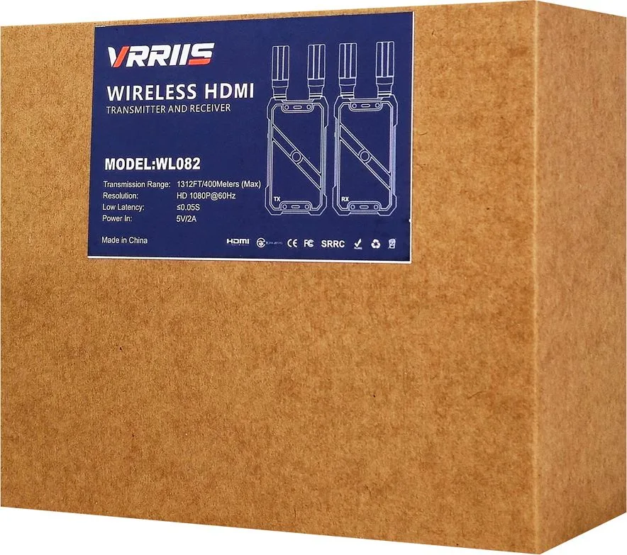 VRRIIS HDMI σύστημα ασύρματης μετάδοσης βίντεο WL082, 1080p, 2.4/5GHz, έως 400m — εικόνα 8