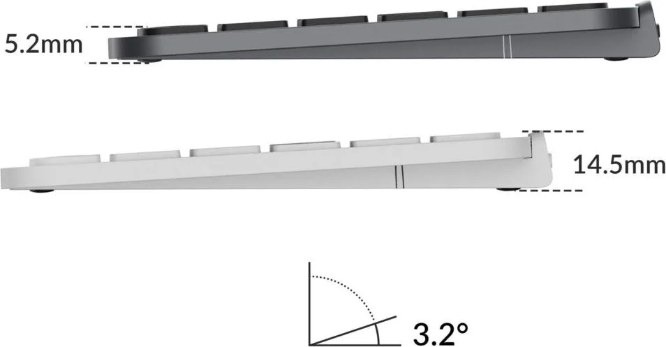 Keychron B6 Pro (B6P-K1) Ultraslim Wireless BT Keyboard ZMK Online customization - Gray 100% US Lay — εικόνα 7