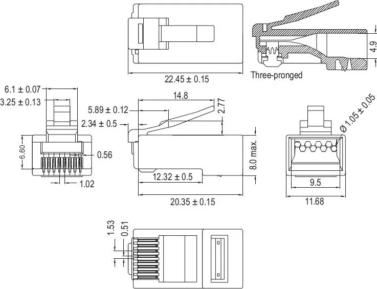 GOOBAY βύσμα RJ45 93828, CAT 6 UTP, διάφανο, 10τμχ — εικόνα 3