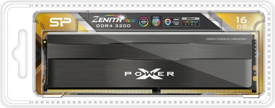 SILICON POWER μνήμη DDR4 Udimm Xpower Zenith, 16GB, RGB, 3200MHz, CL16 — εικόνα 4