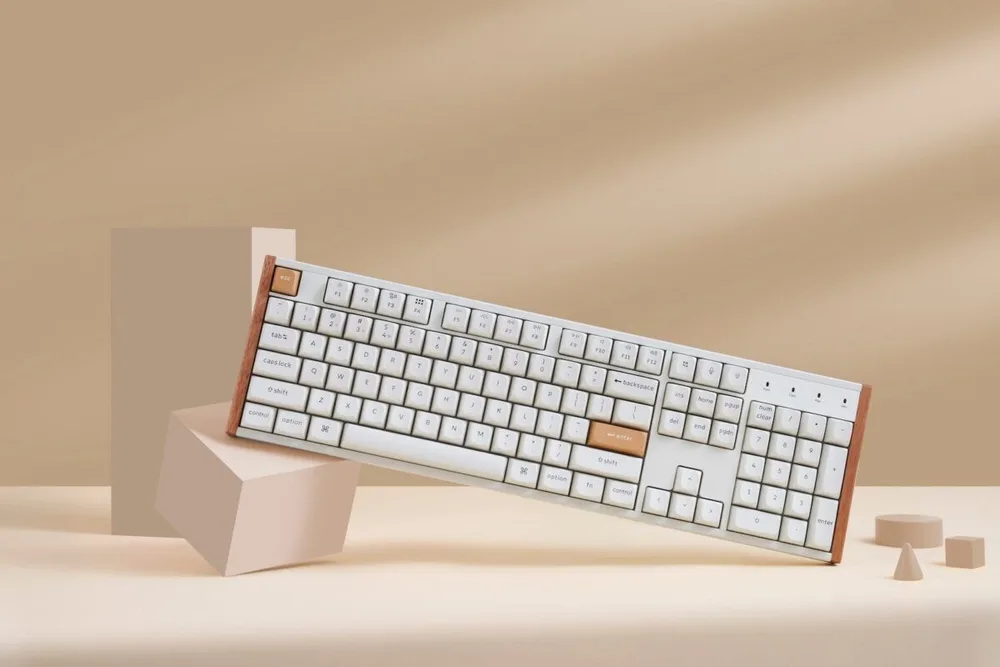 Keychron K10 HE (K10H-Q1) Special Wood Edition White Wireless Magnetic Hall Effect RGB 100% US — εικόνα 3