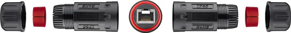 GOOBAY αδιάβροχος σύνδεσμος RJ45 Cat 6 79566, IP68, μαύρο — εικόνα 4