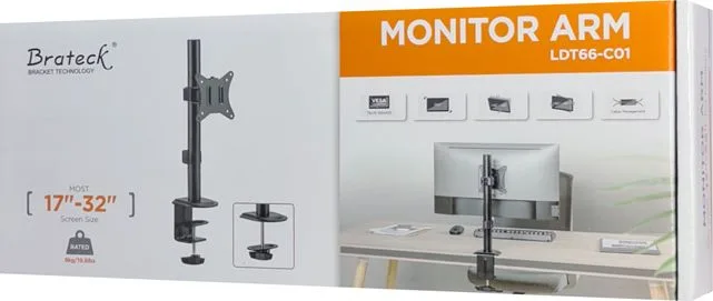 BRATECK βάση γραφείου οθόνης LDT66-C01, 17-32", έως 9kg — εικόνα 5